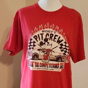 MICKEY'S PIT CREW DAYTONA 500 KICKIN' THE COMPETITION'S TAIL T-shirt Unisex Sz L